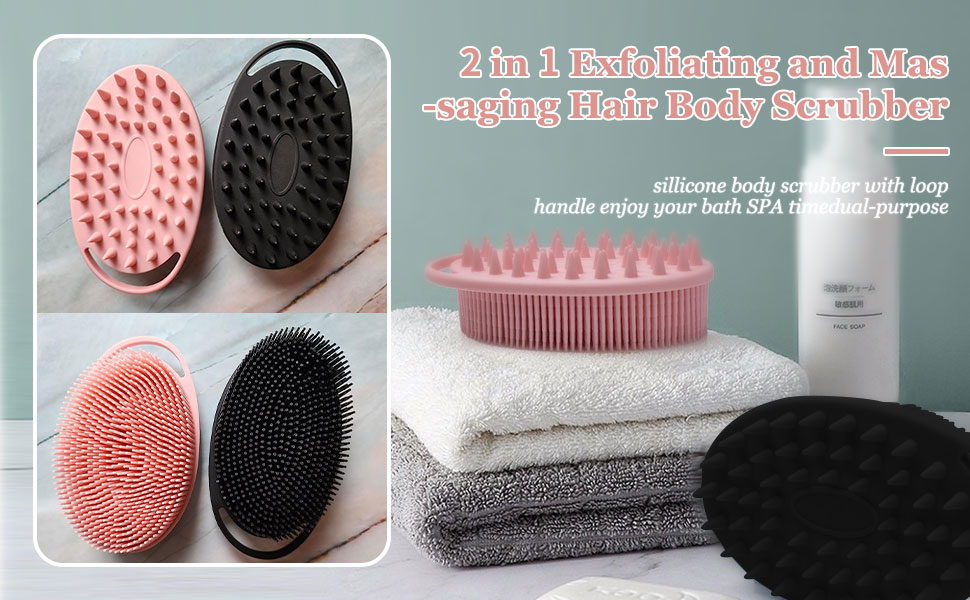 2 in 1 silicone body brush