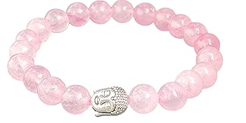 925 Silber steinfixx rosenquarz Buddha armband edel echt rosa stein computerstein Kraft Stärke