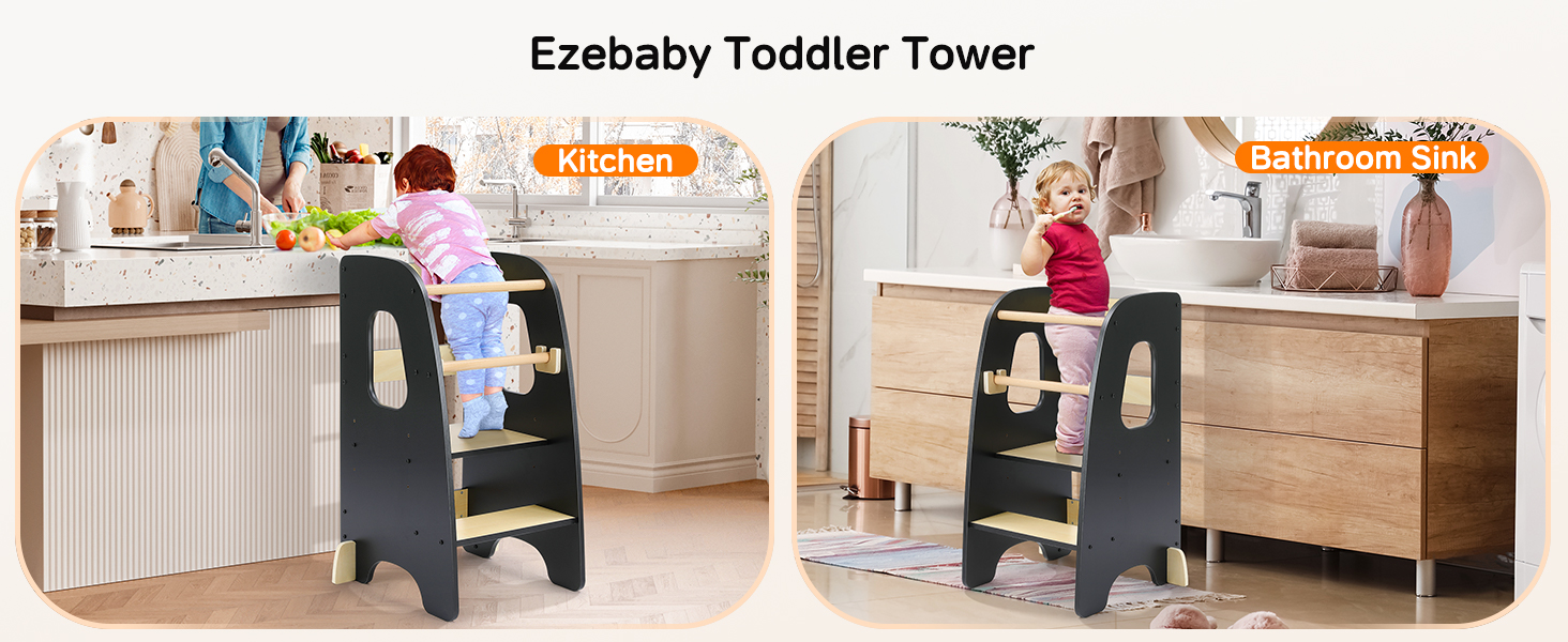 Ezebaby Toddler Kitchen Stool Helper Toddler Step Stool