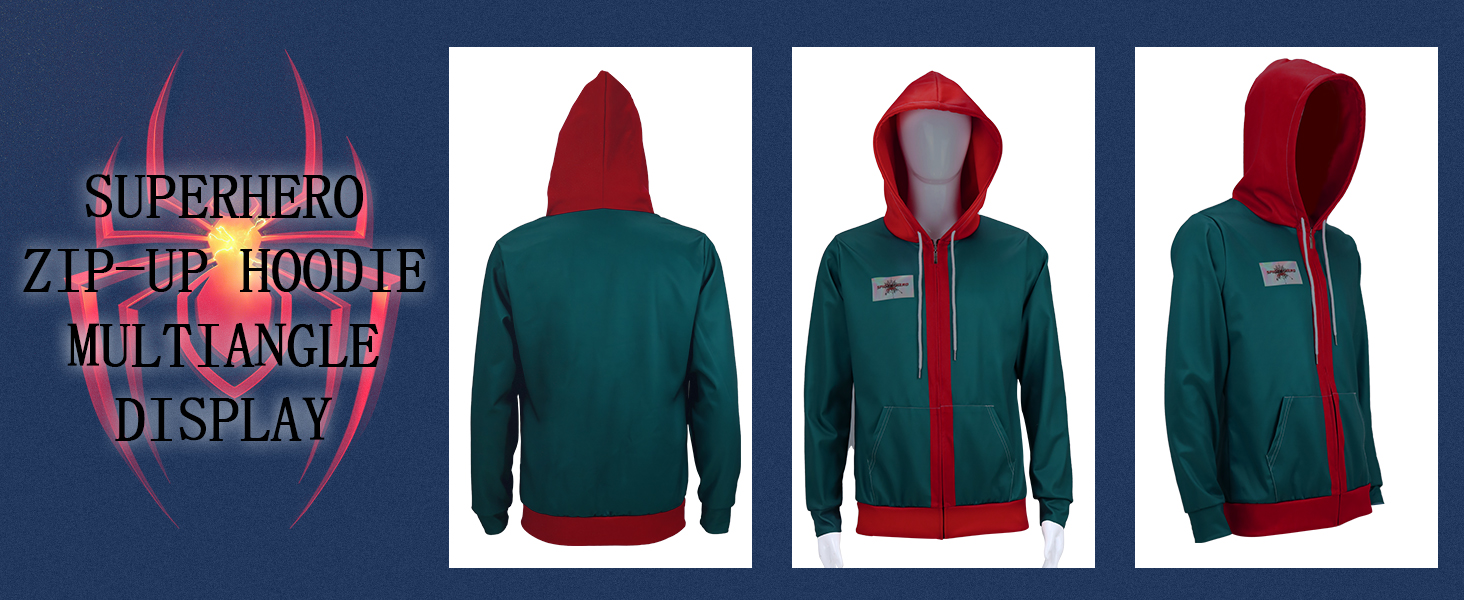 Superhero zip-Up Hoodie