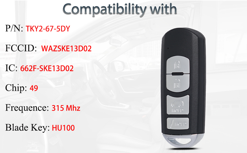 「key」「プ」さん専用 Amazon.com: SUPALAND Key Fob Keyless Entry Fits for Mazda CX
