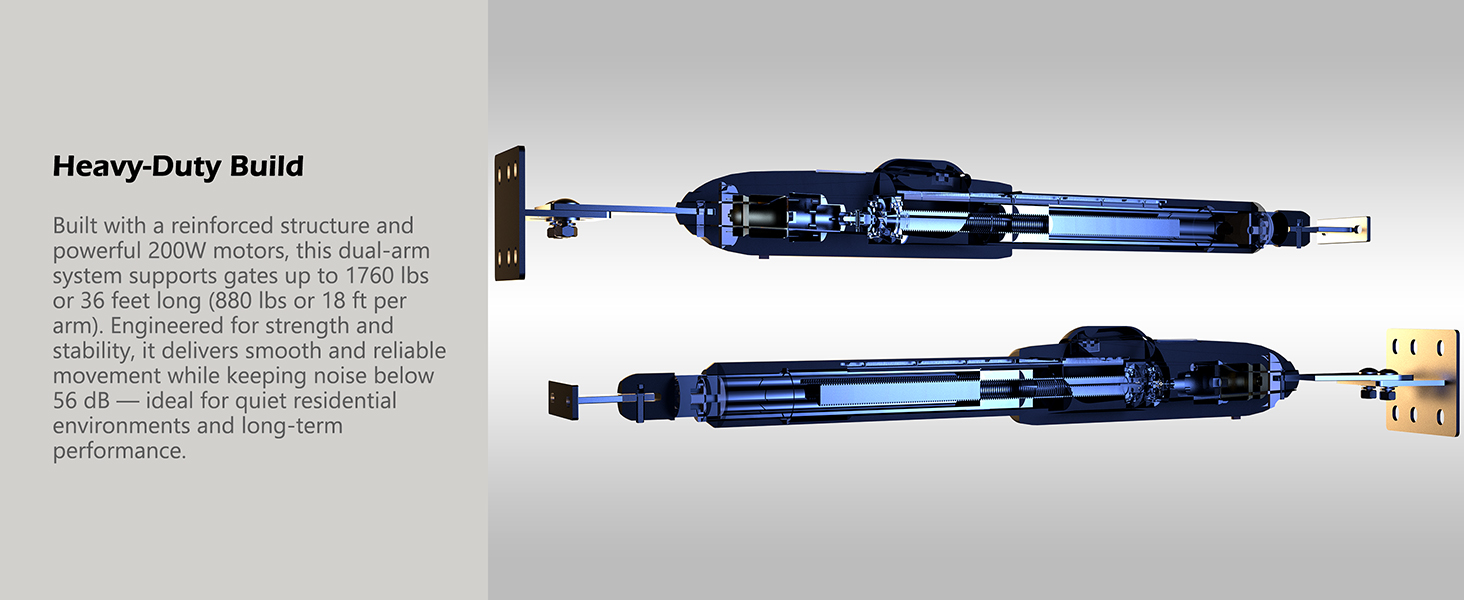 100W Heavy-Duty Motor – Supports Up to 1760lb with Dual Arms, Durable Build, Smooth Quiet Operation