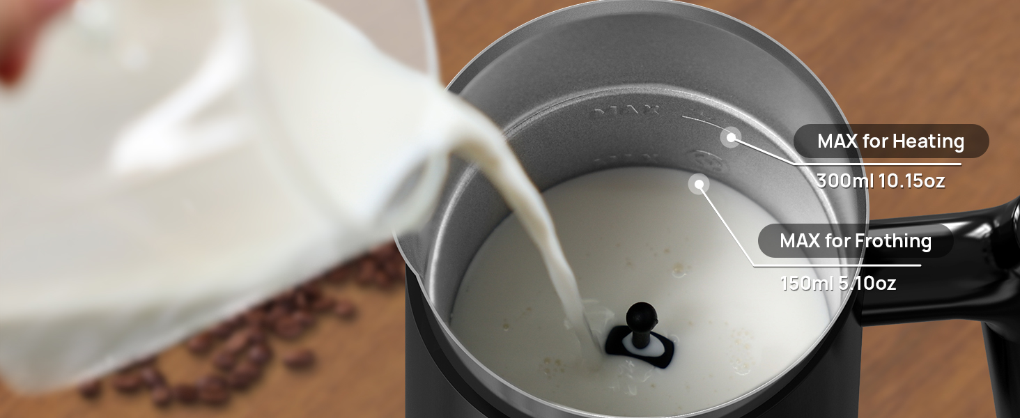 YISSVIC Milk Frother and Steamer for Hot and Cold Milk Froth 4 in 1