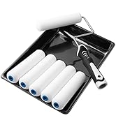 Mister Rui Paint Roller Kit, 9 Pack, 6 Inch High Density Foam Paint Roller, Paint Tray with Liner...
