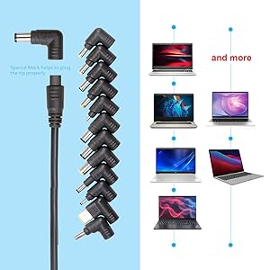 Universal Laptop Charger 90W Slim AC Adapter Power Supply Cord with USB Port For Dell Lenovo Toshiba