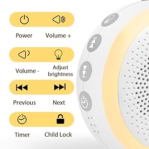Intuitive buttons for power, volume, and sound adjustment