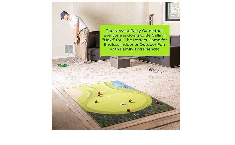 TrueBirdie Golf Chipping Game 6ft x 4ft Backyard Game for