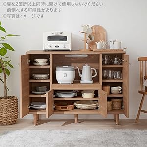 LOWYA ロウヤ キッチンカウンター 食器棚 レンジ台 幅120 キッチンカウンター(幅120cm) キッチン収納 レンジ台 ロータイプ