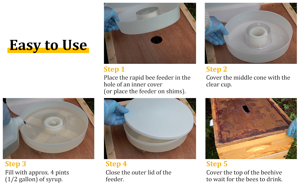 AOIT Rapid Bee Feeder for 8 or 10Frame Bee Hives 2 Pack