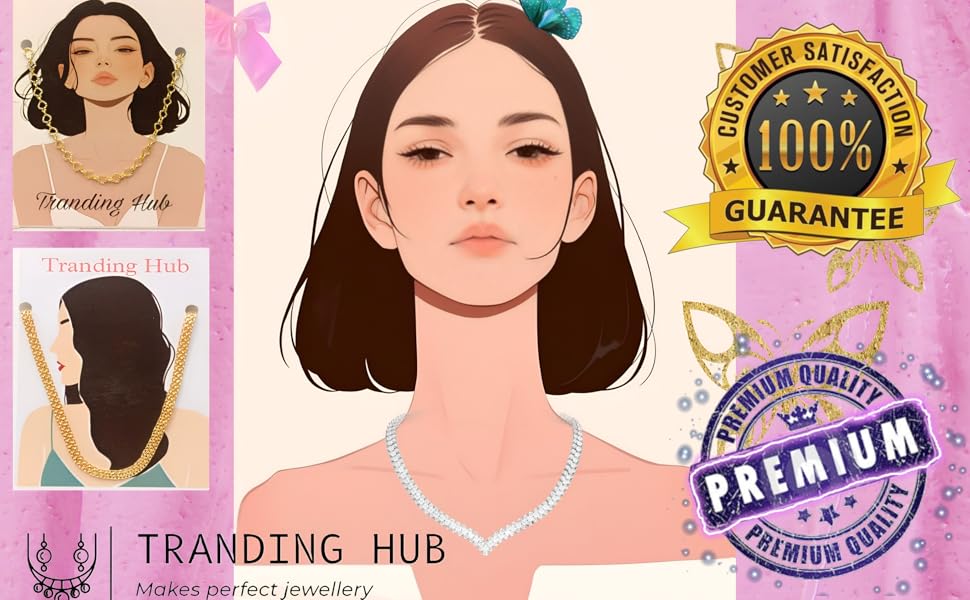 Gold plated necklace for women 