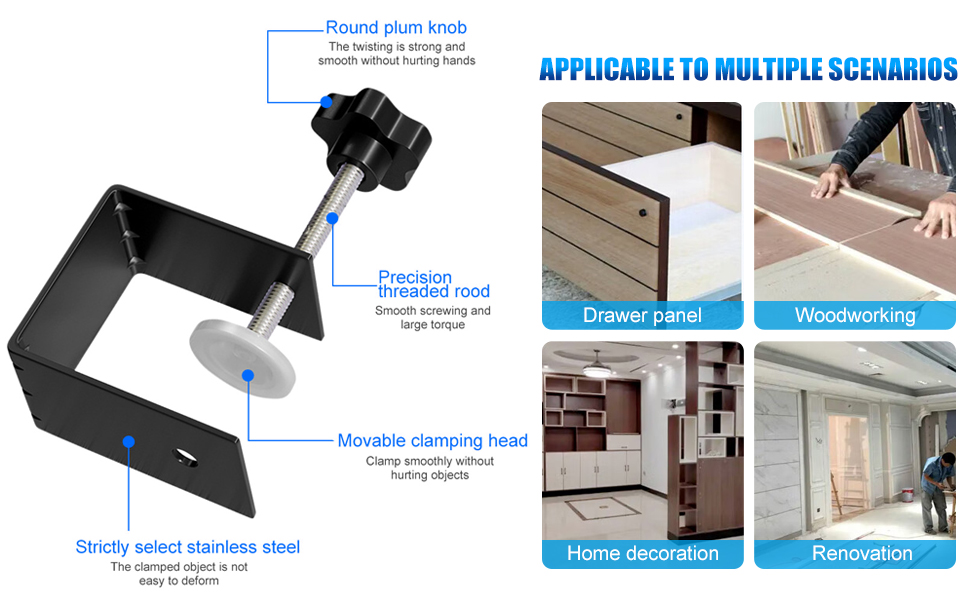 C Clamp, Heavy Duty CClamp 304 Stainless Steel Adjustable