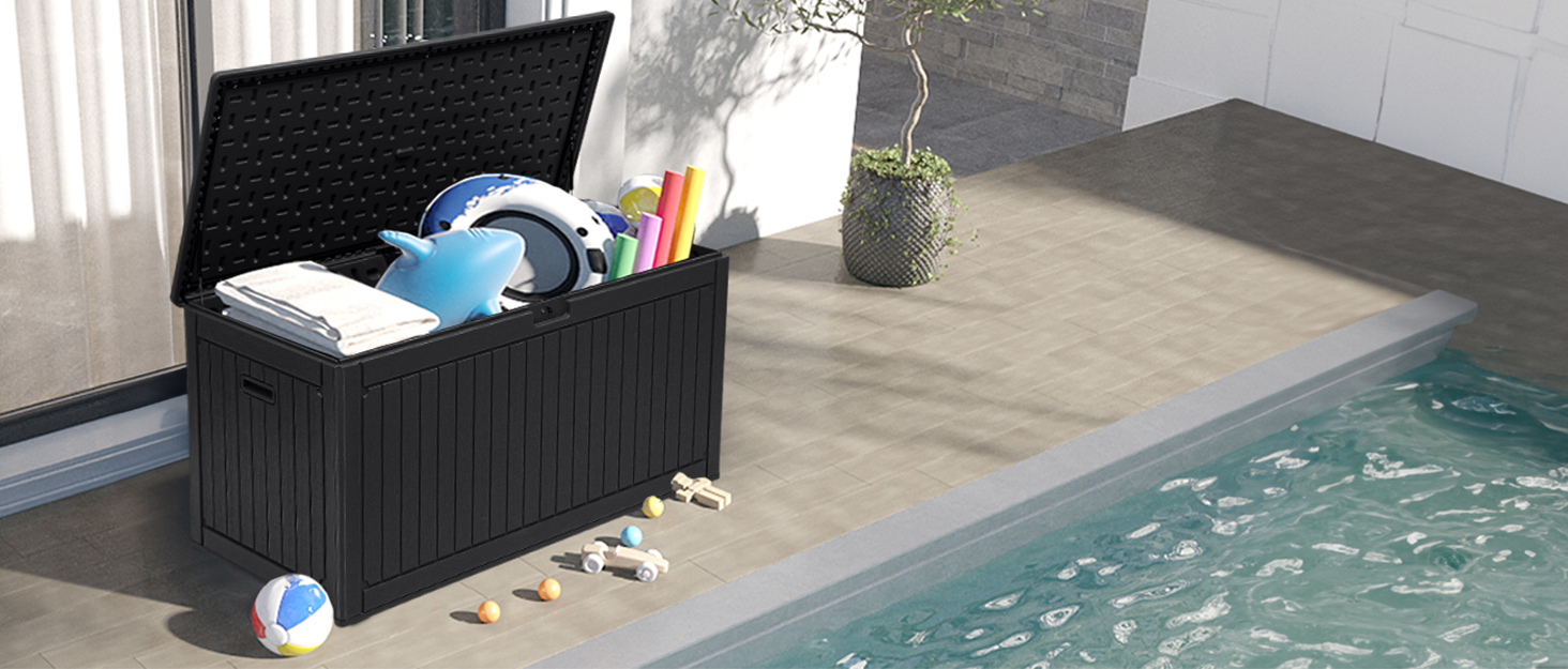 DWVO 230 Gallon DoubleWall Deck Box with Divider, XXL