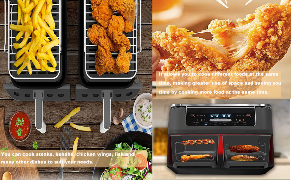 Air Fryer Rack Compatible with Ninja Tower Dual Air Fryer AF300UK