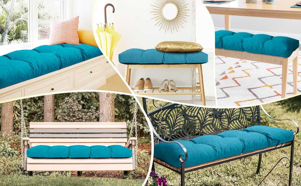 Millsilo Bench Cushions for Indoor Furniture, NonSlip