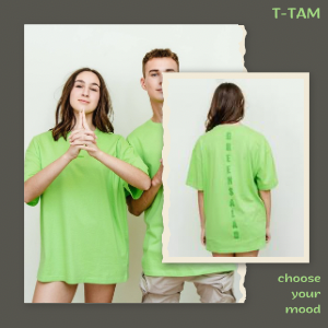 T-shirt, T-tam, Colourful, Green, Oversize