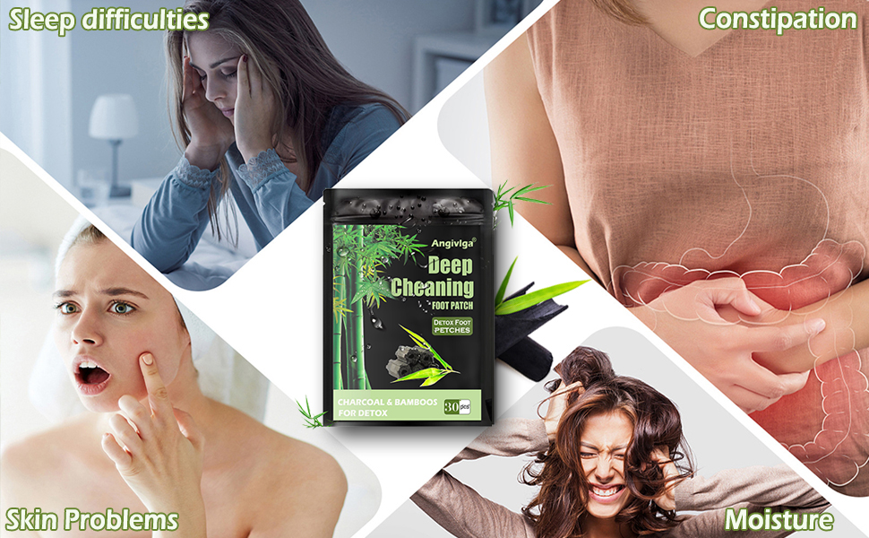Detox Foot Patches, 20 Pcs Deep Cleansing Detox Foot Pads to Remove Deep Cleansing Toxins Bamboos