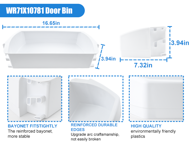 GE Appliance WR71X10781 Door Shelf Bin, wr71x10781 adjustable door bin