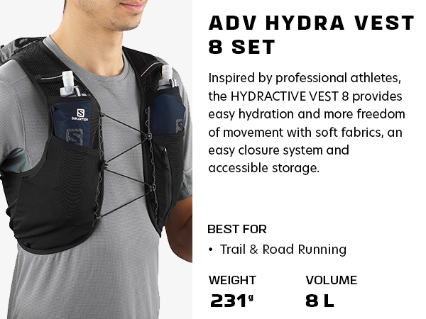 Salomon ADV HYDRA VEST 8L Mサイズ Salomon Adv Hydra Vest 8 Unisex Hydration Vest Trail running