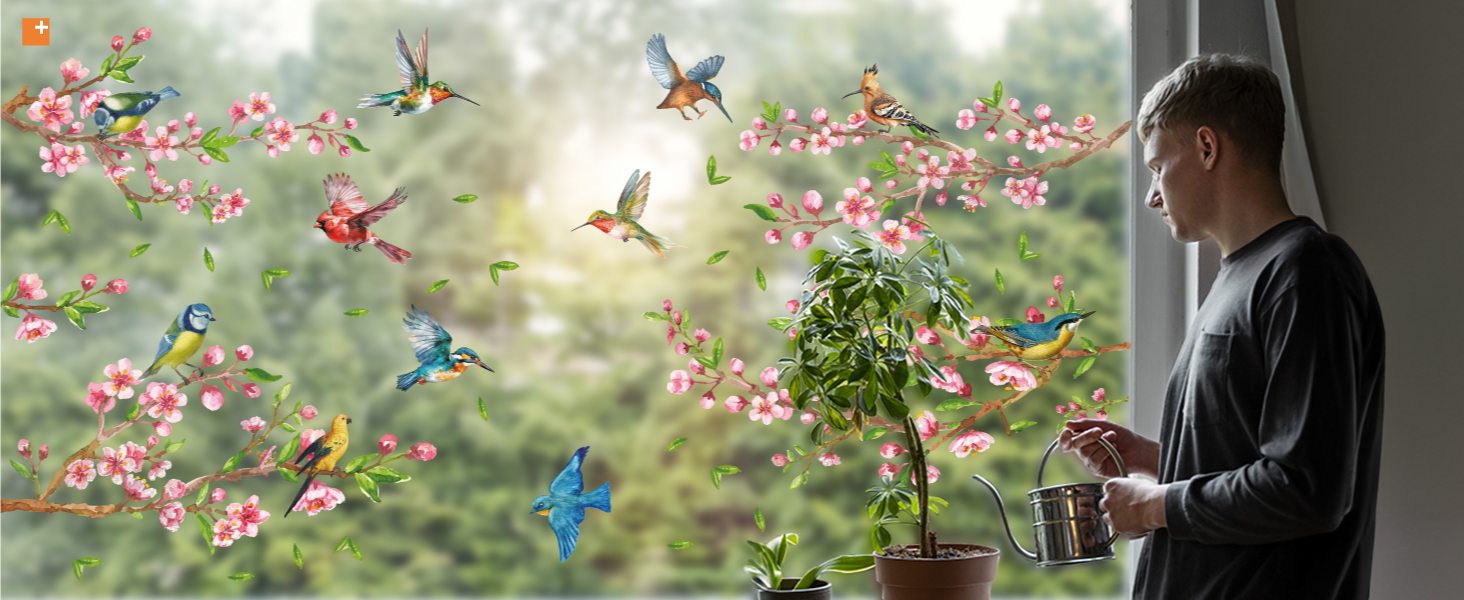 WALPLUS Spring Window Clings Spring Decorations Summer Windo... 3 This spring you can decorate your windows in an easy and fun way with our window clings!