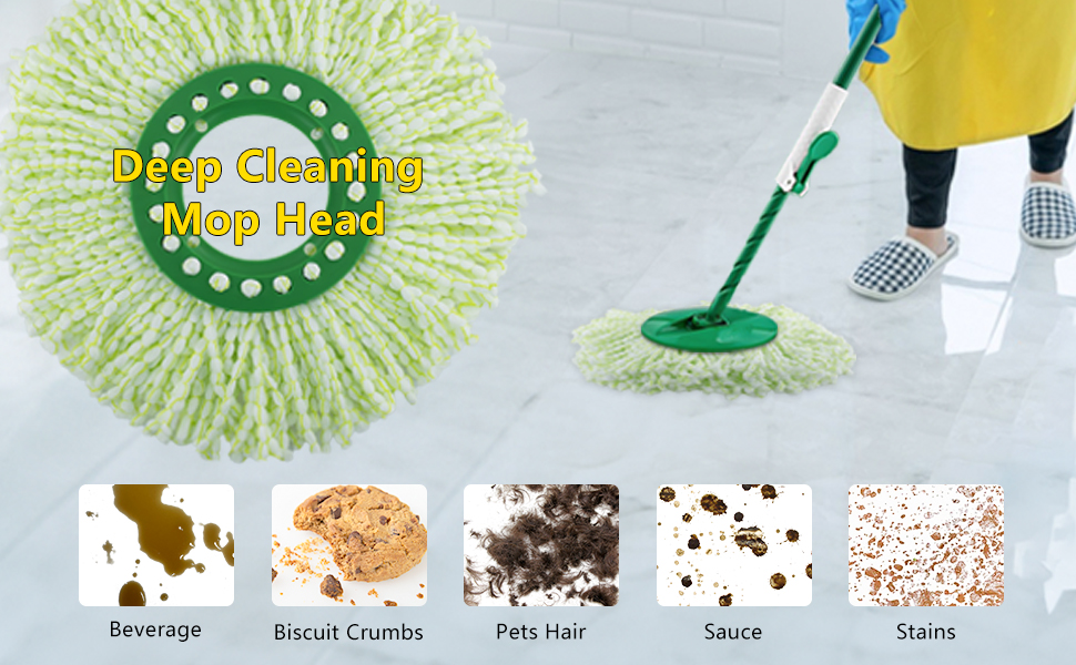 4 Pack Mop Head Replacement Pads for Libman Tornado Spin