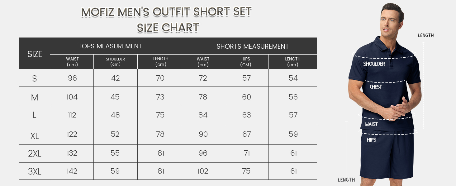 Mens outfits short set