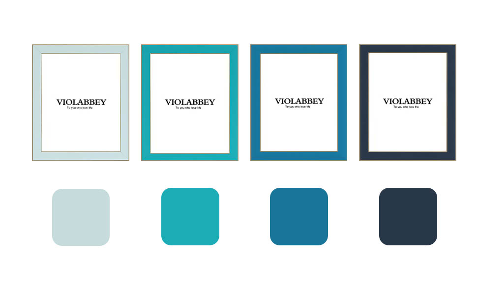 VIOLABBEY 8x10 Picture Frames Set of 4, Colorful Photo