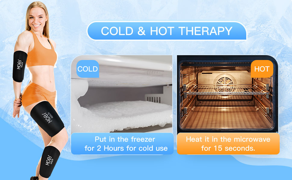 MOES Elbow & Knee Ice Pack, Reusable Gel Cold Sleeve for