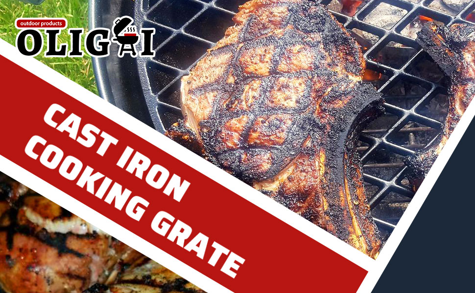 Cast Iron Cooking Grate,Grill Grate for 22 1/2 Inch er Kettle Grill,Grid Grates