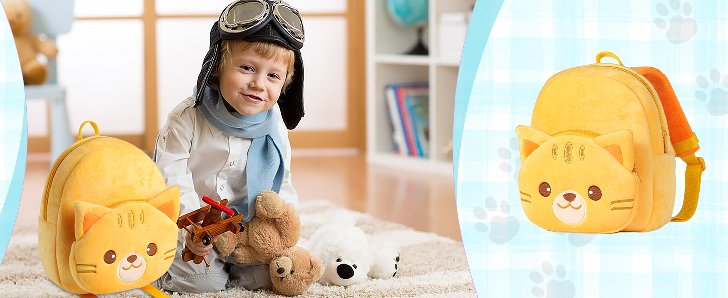Plush backpack for kids