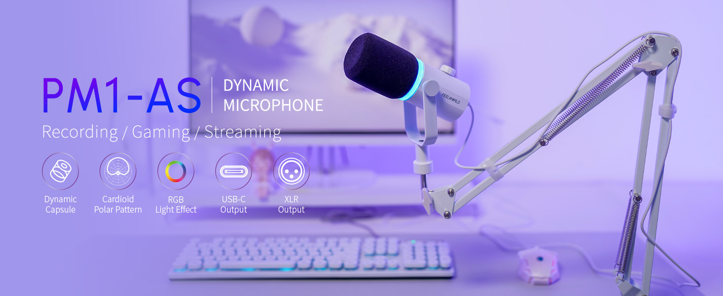 white dynamic microphone