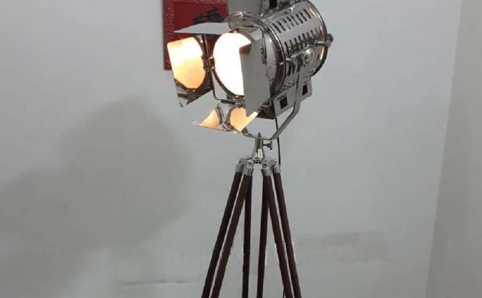 Vintage Theater Studio Steel Spot Search Light Floor Lamp