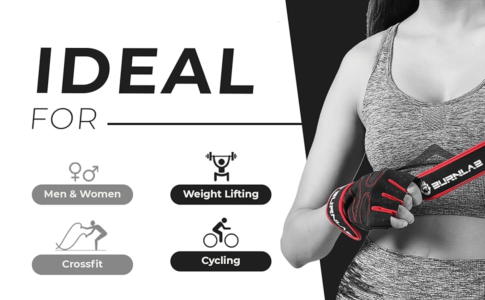 Burnlab Gym Gloves with Wrist Support (Black, Larg... 11 Gym Gloves for men and women, multipurpose gym gloves