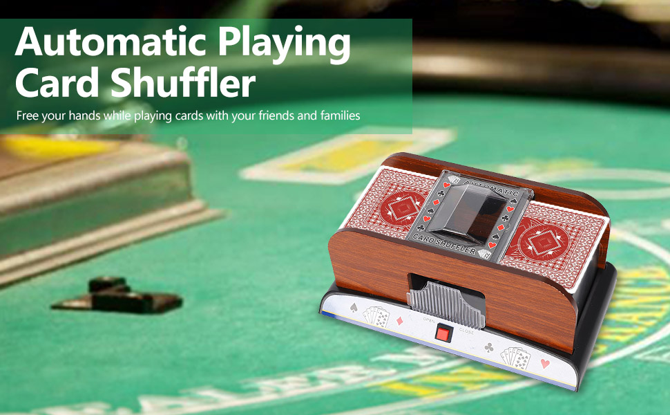 Card Shuffler Automatic Card Shuffler Machine for 2 Deck Poker,Home Classic Poker