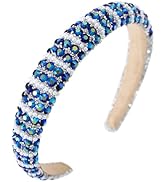 Gmmidea Silver Diamond Rhinestone Headbands for Women Girls Bling Sparkle Beaded Crystal Headband...