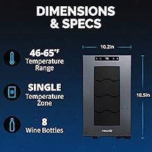 8 bottle wine cooler