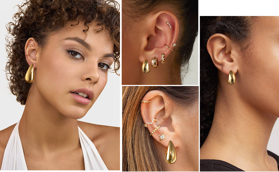 Boucle D'oreille Goutte D'eau Acier Inoxydable www.amazon.fr