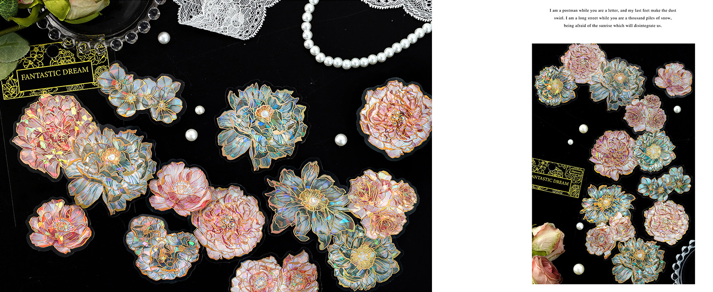 QKilisy 100Pcs Holographic Butterfly Sticker Set for