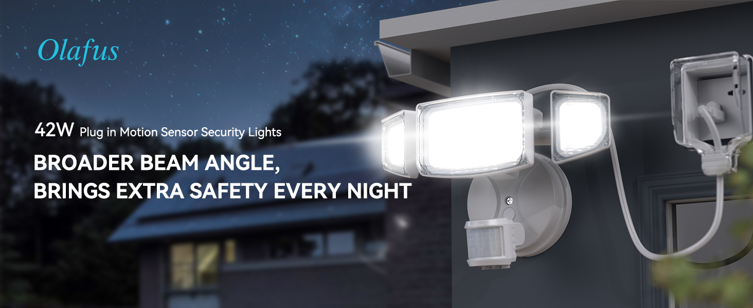 Plug in Motion Sensor Flood Lights