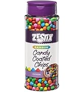 Rainbow Candy Coated Chips – 10oz (283g) Resealable Bottle – Colorful Candy-Shell Chocolate Chips...