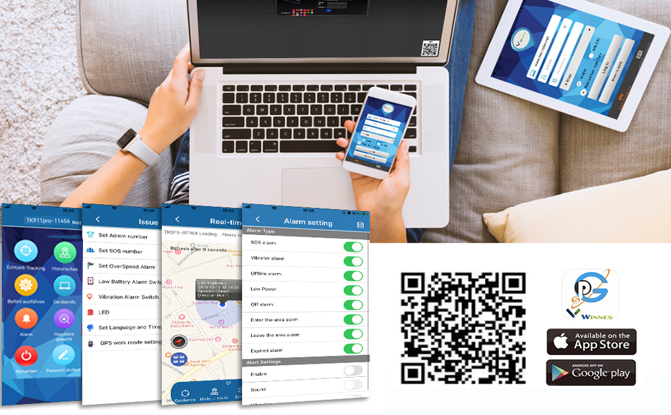 4G GPS Tracker Auto wasserdichte GPS Tracker 20000mAh Batterie Realtime