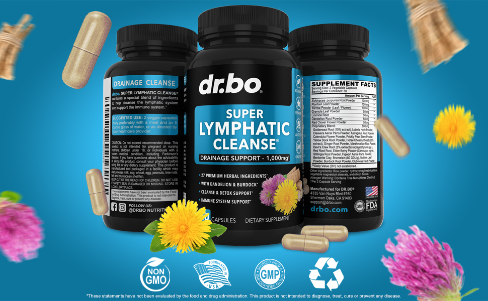 Lymphatic Drainage Supplements Pills Lymphatic Support