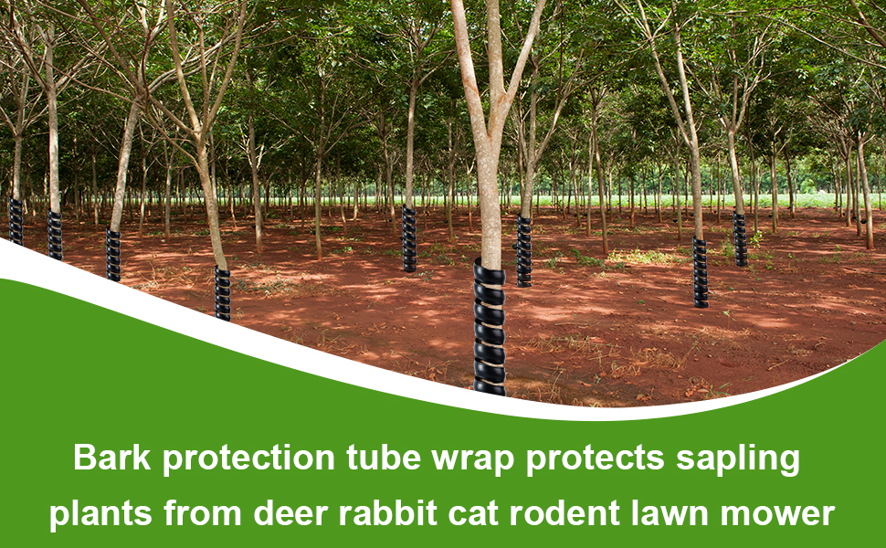 Ecmln 4 PCS Tree Trunk Protector,2 Size Plastic Spiral