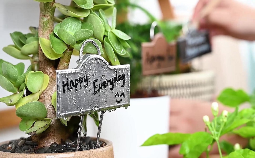 Metal Plant Labels for Garden Outdoor Stainless Steel Plant Markers Waterproof for