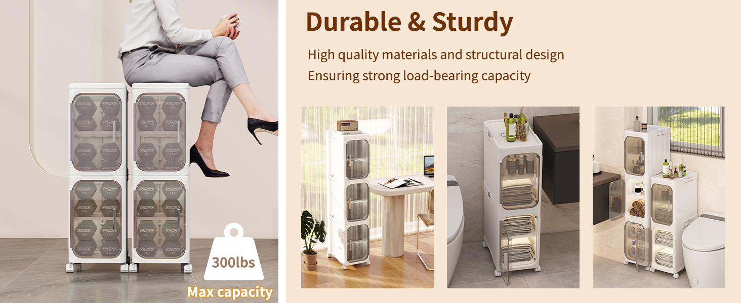 Slim Bathroom Storage Cabinet