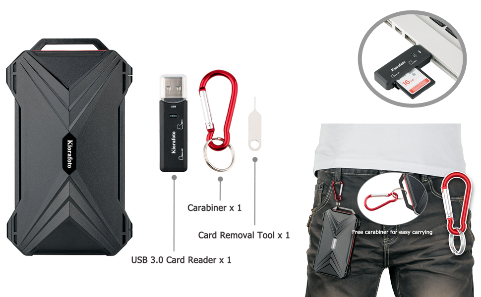 メモリー TED416GM2400C16BK Amazon.com: [Memory Card Reader + 10 SD + 16 TF + 4 SIM