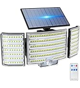 Luminaria LED ajustable con varios paneles que muestran varios ángulos y posiciones de montaje. Cuenta con matrices de LED de color blanco brillante en un diseño modular.