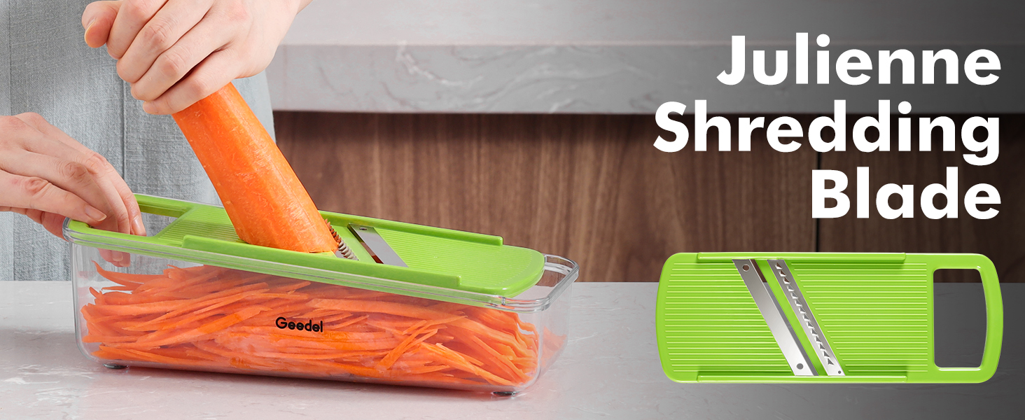 Geedel Mandoline Vegetable Slicer, 4 in 1 MultiFunction Mandoline