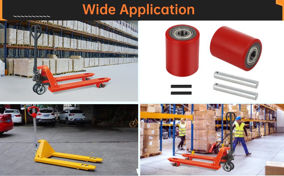 Homaisson 1 Pair Pallet Jack Load Wheels, Manual Pallet