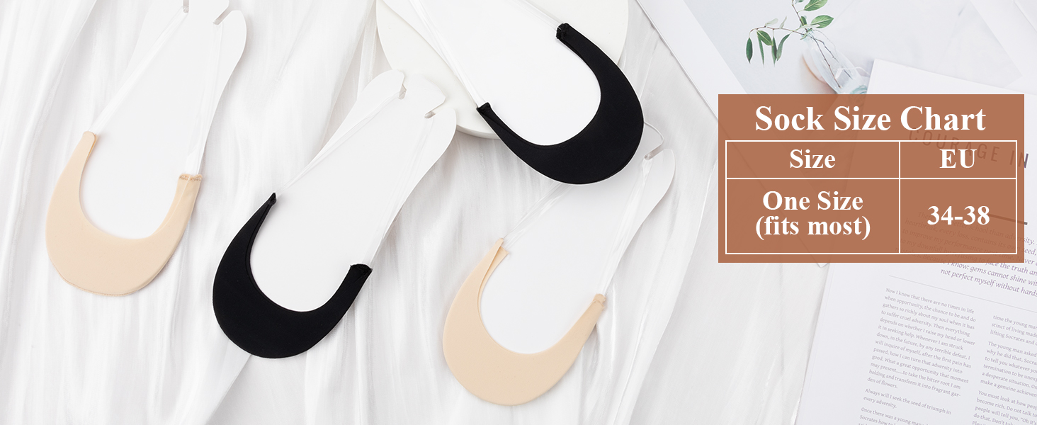 Becellen 4 Pairs Women Invisible Socks, No Show Socks with Non-Slip Straps Half Toe Topper Ultra Low Cut Footies Liner Ladies Invisible Footies for Loafer High Heels 20 6