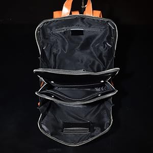 レザー製バックパック 黒と茶色 Amazon.co.jp: ◇VAJURA 牛本革 デザイナーズバックパック